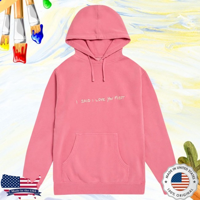 Official Selena Gomez Merch I Said I Love You First - Pigment Pink Hoodie