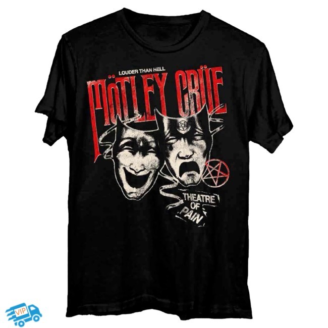 Official Mötley Crüe Merch 45th Anniversary Theatre of Pain Tee